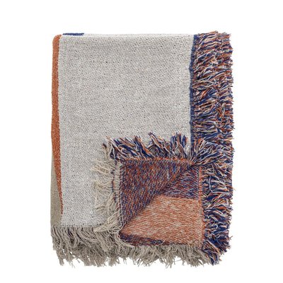 Plaid coton recyclé motif contemporain  Clarita BLOOMINGVILLE