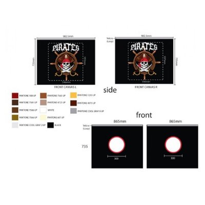 Rideau de lit Pirate pour lit Pino VIPACK