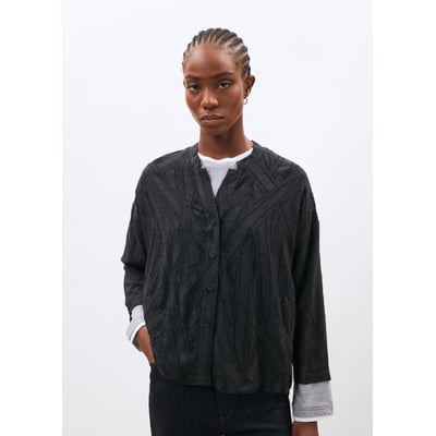 Chemise manches 3/4 en flanelle jacquard HUMILITY
