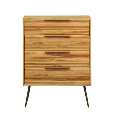 Commode teck recyclé 4 tiroirs ZAGO