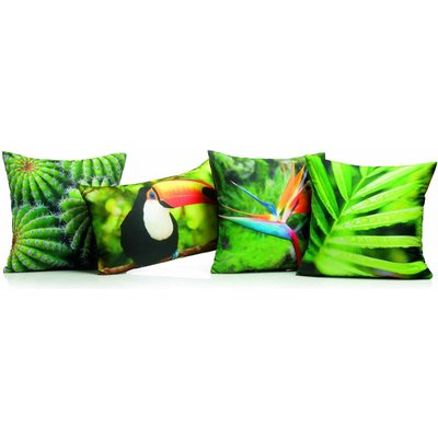 Coussin déco polyester imprimé, Jungle C DESIGN HOME TEXTILE
