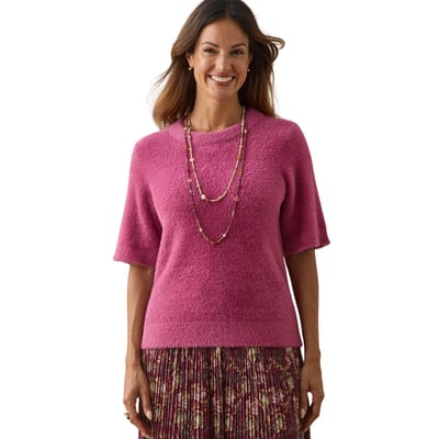 Pull maille poilue manches courtes DAXON