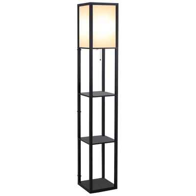 Lampadaire Bois Noir HOMCOM