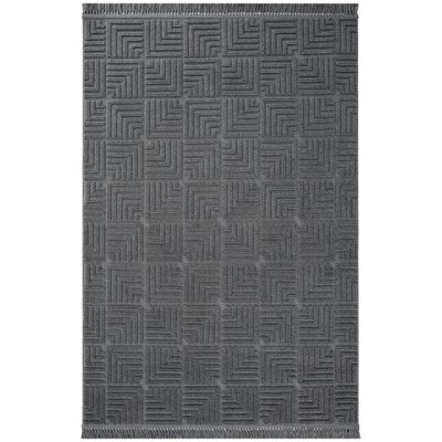 Tapis gris foncé – motif carré, 120x180 cm ISTANBUL PIER IMPORT