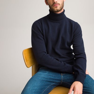 Pull col roule bleu homme La Redoute