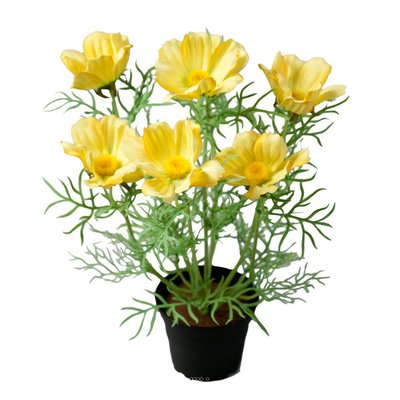 Cosmos fleuries artificielle en pot H 40 cm ARTIFICIELLES