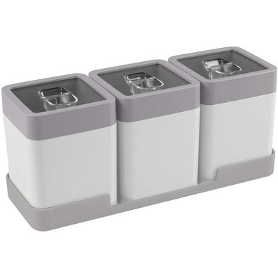 Set de 3 boîtes de conservation et plateau Sigma Home Dry food 0.6L JARDINDECO