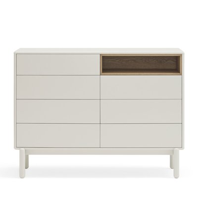 Commode 7 tiroirs 1 niche en bois L120xH90cm- CORVO TEULAT