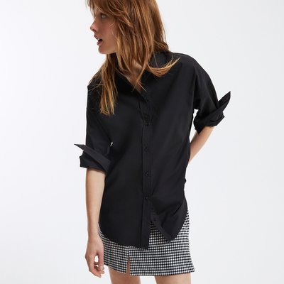 Chemisier noir femme coton La Redoute