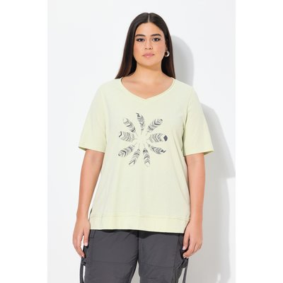 T-shirt motif plumes, bords francs ULLA POPKEN