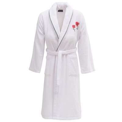 Peignoir brodé col châle 420 g/m² AURORE SENSEI MAISON