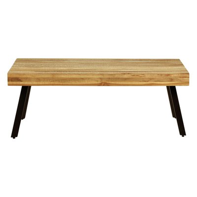 Table basse rectangulaire teck recyclé et métal 120 cm Woody ZAGO