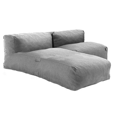 Salon de jardin modulable avec 1 fauteuil et 1 méridienne, MIXI OVIALA