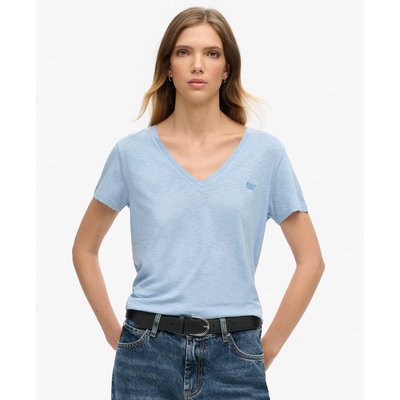 T-shirt uni col V SUPERDRY