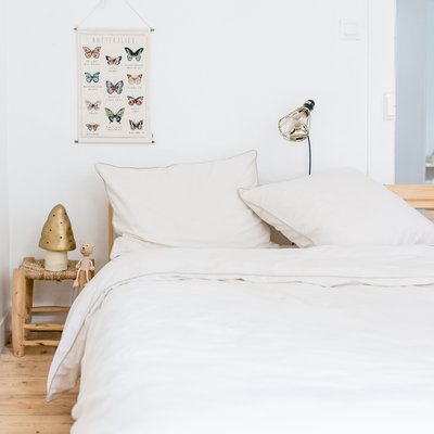 Parure de lit Housse de couette + 2 taies carrées, Made in France, DUNE A DEMAIN