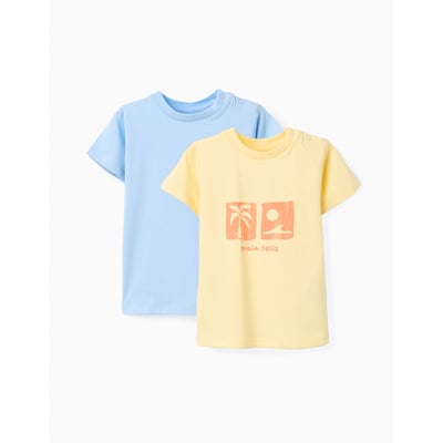 Lot de 2 T-shirts en coton avec imprimés d'été ZIPPY
