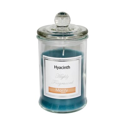 Bougie parfumée dans pot en verre Jacinthe - 9.5x17cm WADIGA