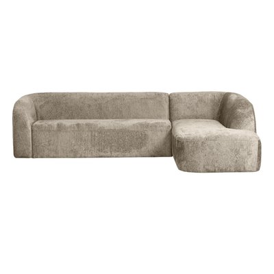 Canapé d'angle droit en velours - SLOPING BEPUREHOME