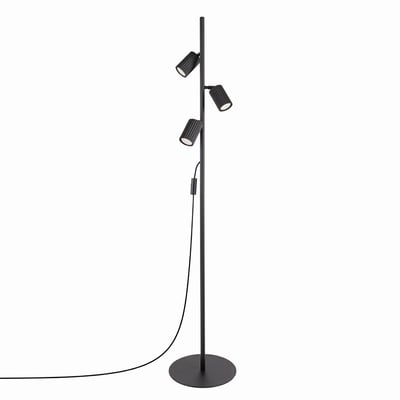 Lampadaire Aluminium Noir GU10 3 KARBON EDEN