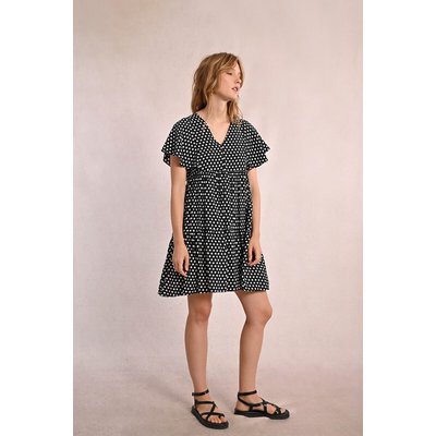 Robe courtes imprimée évasée manches courtes MOLLY BRACKEN