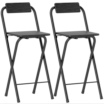 Tabouret de bar Acier Noir HOMCOM