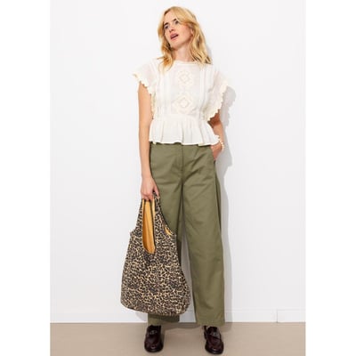 Pantalon balloon en toile PROMOD
