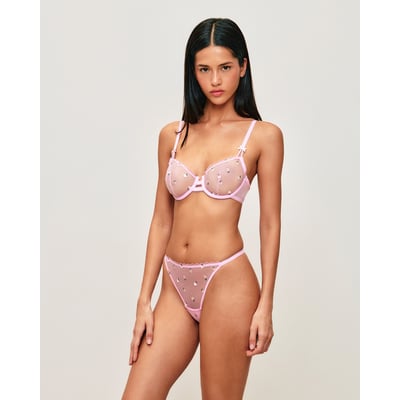 Soutien-gorge corbeille en tulle broderies pêches PECHEPICANTIZ UNDIZ