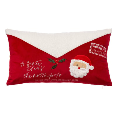 Coussin lettre Père Noël 50x30cm ATMOSPHERA
