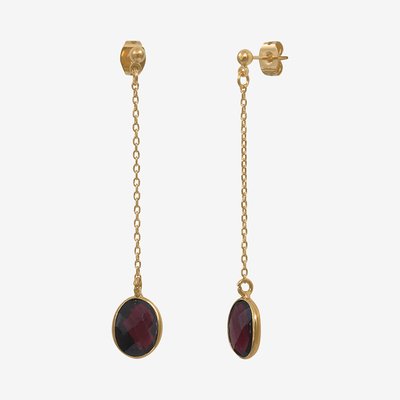 Boucles d'oreilles dorées à l'or fin SERTI PM CAROLINE NAJMAN