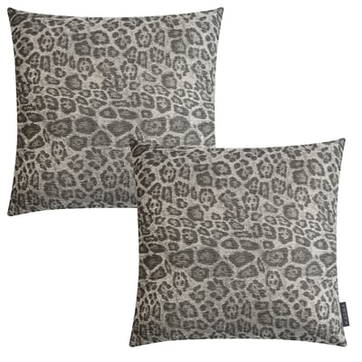 Lot de 2 housses de coussin motif panthère NAMIR MAGMA HEIMTEX