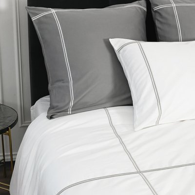 Parure housse de couette satin + 2 taies 65x65 cm PAVILLON ROYAL SENSEI MAISON