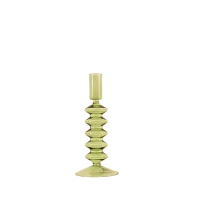 Bougeoir perles en verre 19cm DECOSTAR