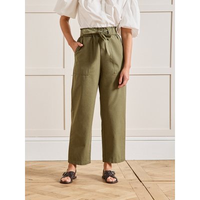 Pantalon cargo ceinturé coton et lin Marie CYRILLUS