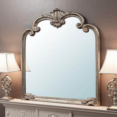 104 x 115cm Silver Over Mantel Mirror SO'HOME