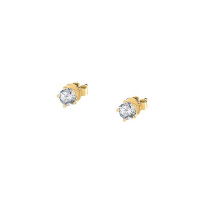 Boucles d'oreilles en or 375 et oxyde de zirconium CLEOR