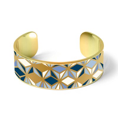 Bracelet Jonc Tokyo Graphique Or (MI) DRAEGER PARIS