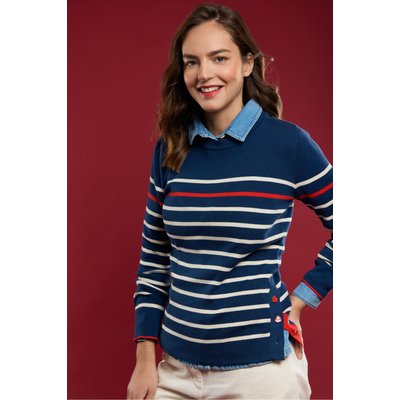 Pull marin avec boutons SAINT-VALENTIN ARMOR-LUX