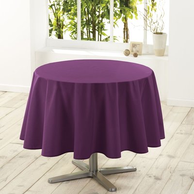 Nappe ronde 180 cm Prune DOUCEUR D'INTÉRIEUR