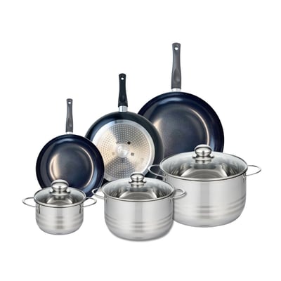 3 poêles 20/24/28cm + 3 faitouts 14/20/24cm PRIMA BRILLANT ELO
