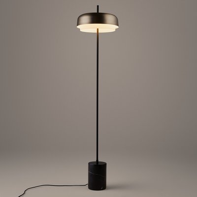 Lampadaire métal fer et marbre, Clepsos AM.PM