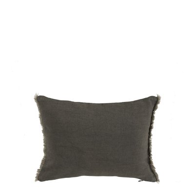 Housse de coussin lin lavé BLANC D’IVOIRE