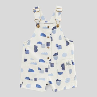 Salopette courte imprimée en coton BIO GOTS BOUT'CHOU