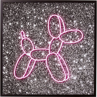 Tableau chien ballons LED 3D 80x80cm KARE DESIGN