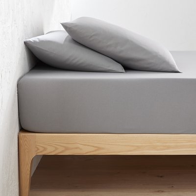Drap housse uni coton bio, bonnet 30cm, Scenario LA REDOUTE INTERIEURS