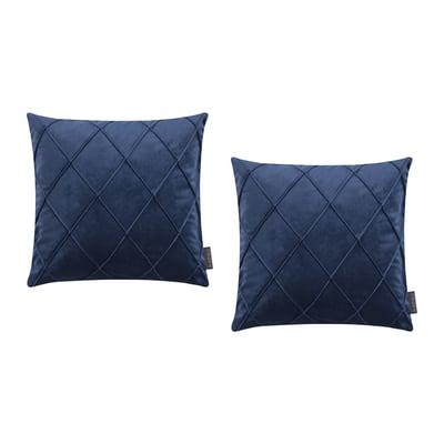Housses de coussin velours relief pli cousu-Lot de 2 NOBLESS MAGMA HEIMTEX