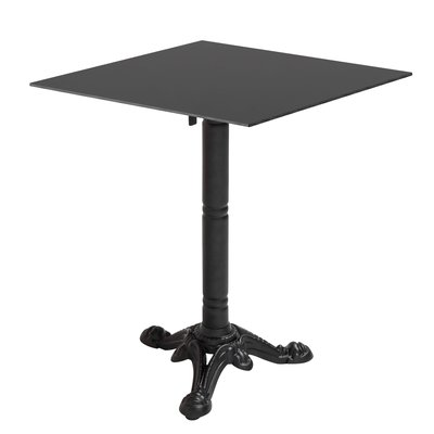Table de jardin bistrot carrée inclinable en métal et aluminium 4 personnes 60x60 cm, OPERA OVIALA