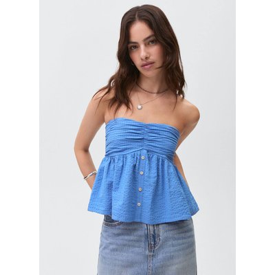 Top bustier froncé MANGO TEEN