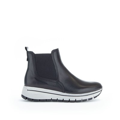 Bottines en cuir lisse à talon compensé GABOR