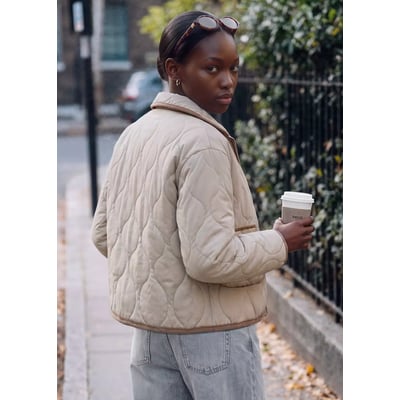 Veste matelassée détail coutures MANGO TEEN
