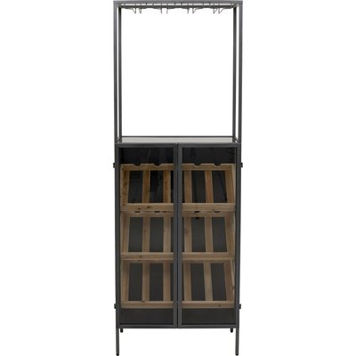 Porte-bouteilles en acier et verre 170x60, PORTO KARE DESIGN
